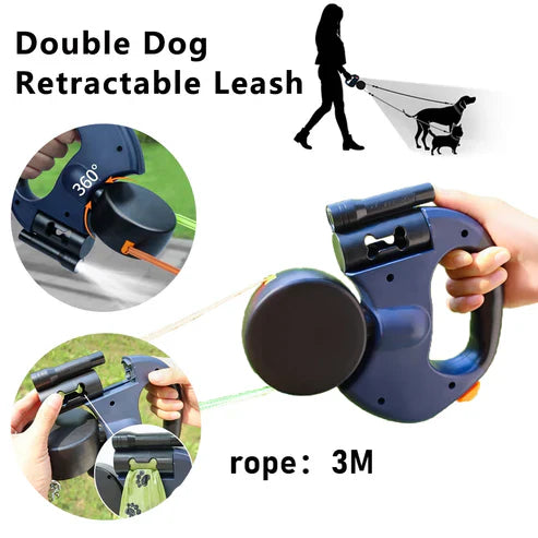 360 Degree Dual Retractable Dog Leash